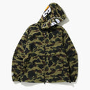 Bape 1st Camo 2nd Ape Full Zip Hoodie Jacket Green
