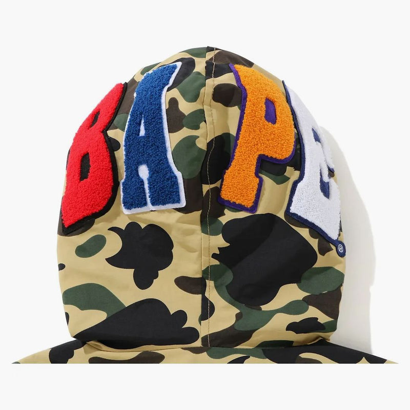BAPE 1. camo 2. lidoop plná zip mikina žlutá bunda