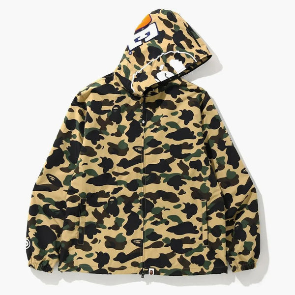 BAPE 1. camo 2. lidoop plná zip mikina žlutá bunda