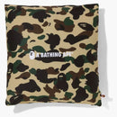 Bape 1st Camo a Bathing Ape Square Fluffy Beads Cushion Yellow