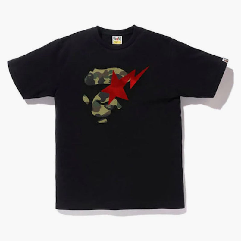Bape 1st Camo Ape Face Sta Tea Black Green