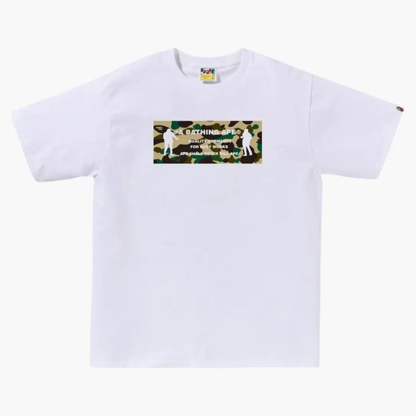 Bape 1st Camo Army Name Tee White/yellow
