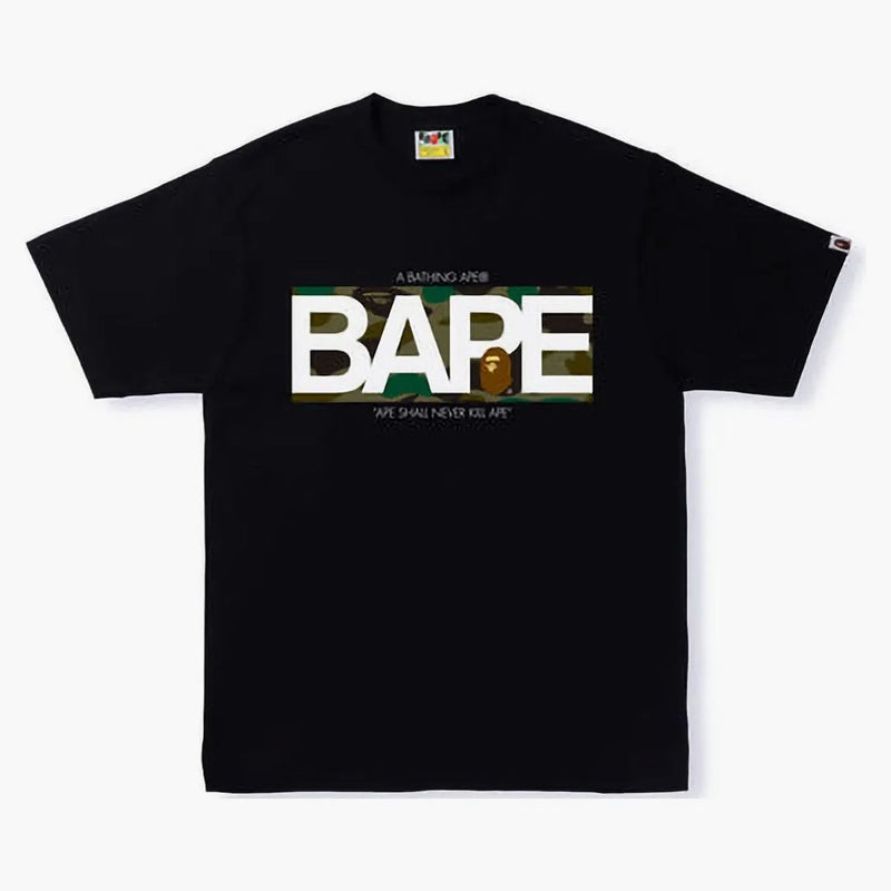 BAPE 1st Camo Bape Logo Té verde negro