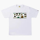 Bape 1st Camo Bape Logo Tee White Green