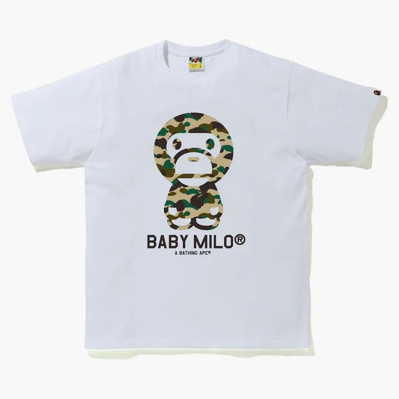 BAPE 1st Camo Baby Milo Tee White/Yellow