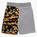 Bape 1st Camo Back Shark Sweat Shorts Gray/Yellow