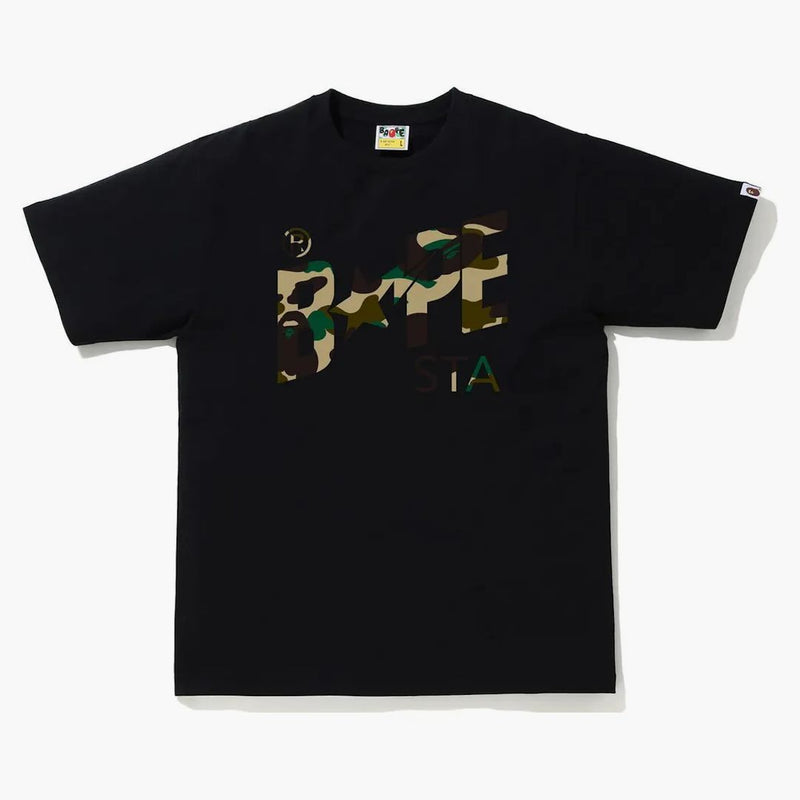 Bape 1st Camo Bapesta Logo Tea Black/Yellow