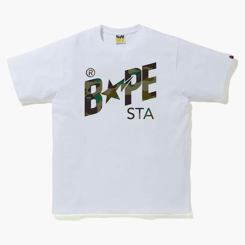 Bape 1st Camo Bapesta Logo Tea White/Green