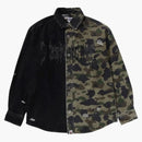 Bape 1st Camo Blocking Destroyed Heavy Wash Logo L/S Shirt Multicolor