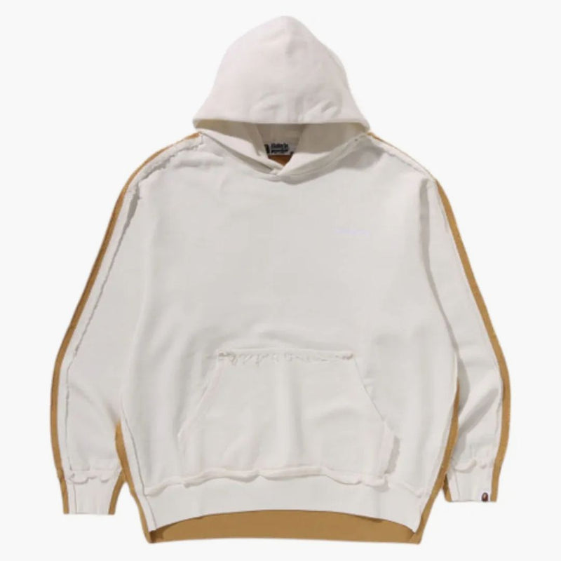 BAPE 1st Camo Blokování syrového okraje uvolněné fit svetlover mikiny slonoviny