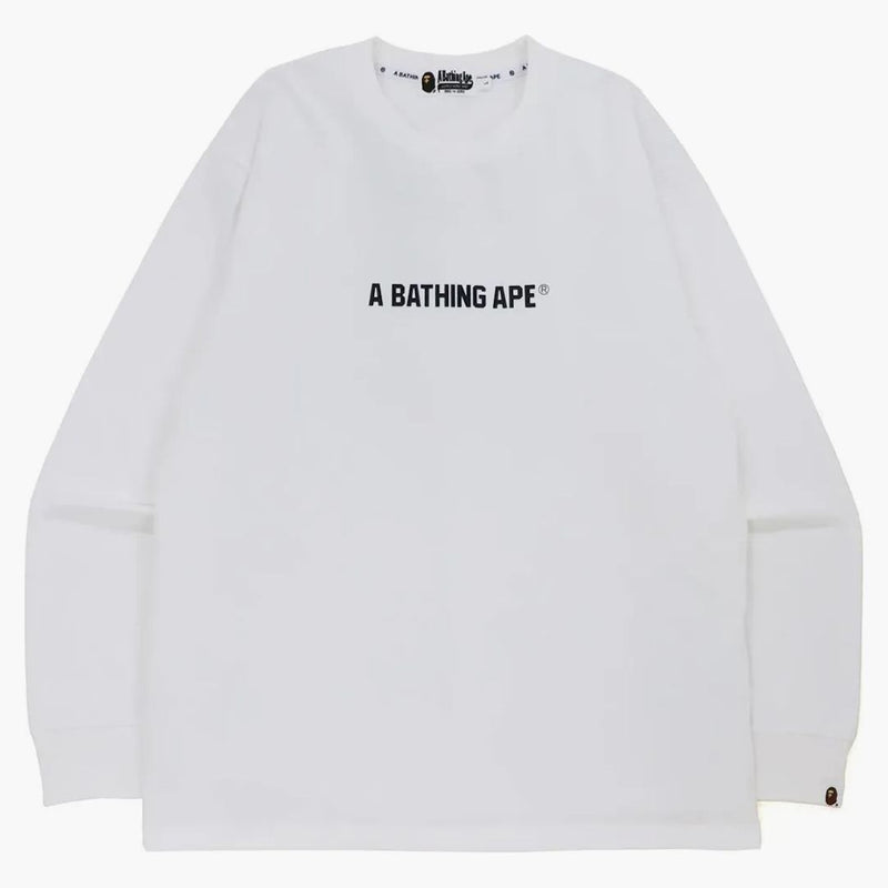 Bape 1st Camo Busy Works Relaxed Fit L/S TEE White