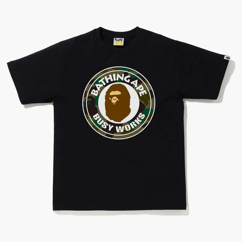 BAPE 1 ° camo impegnato Works Tea (SS21) nero/verde