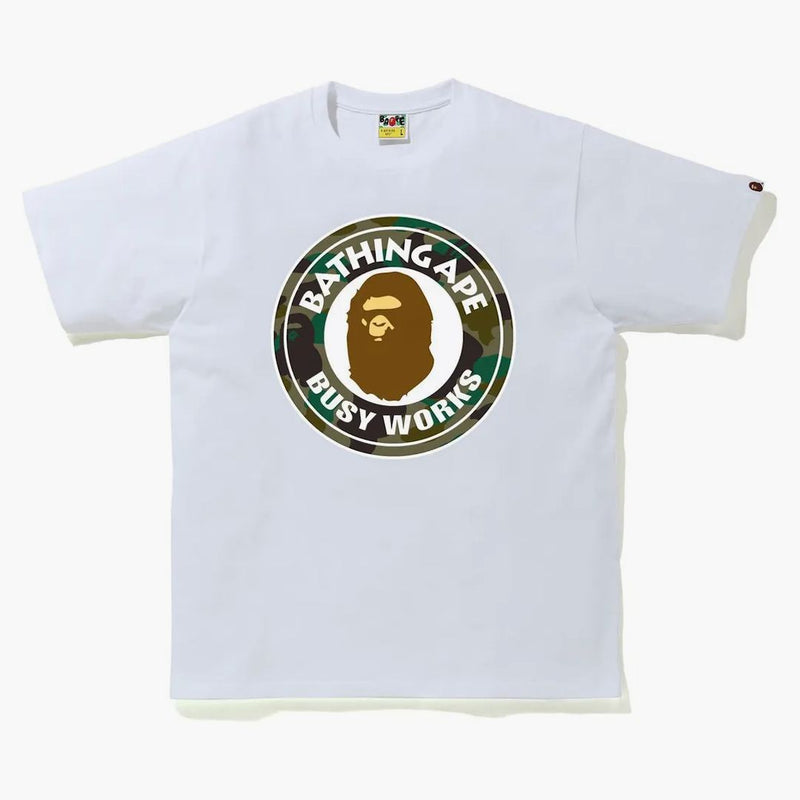 BAPE 1 ° camo impegnato Works Tea (SS21) bianco/verde