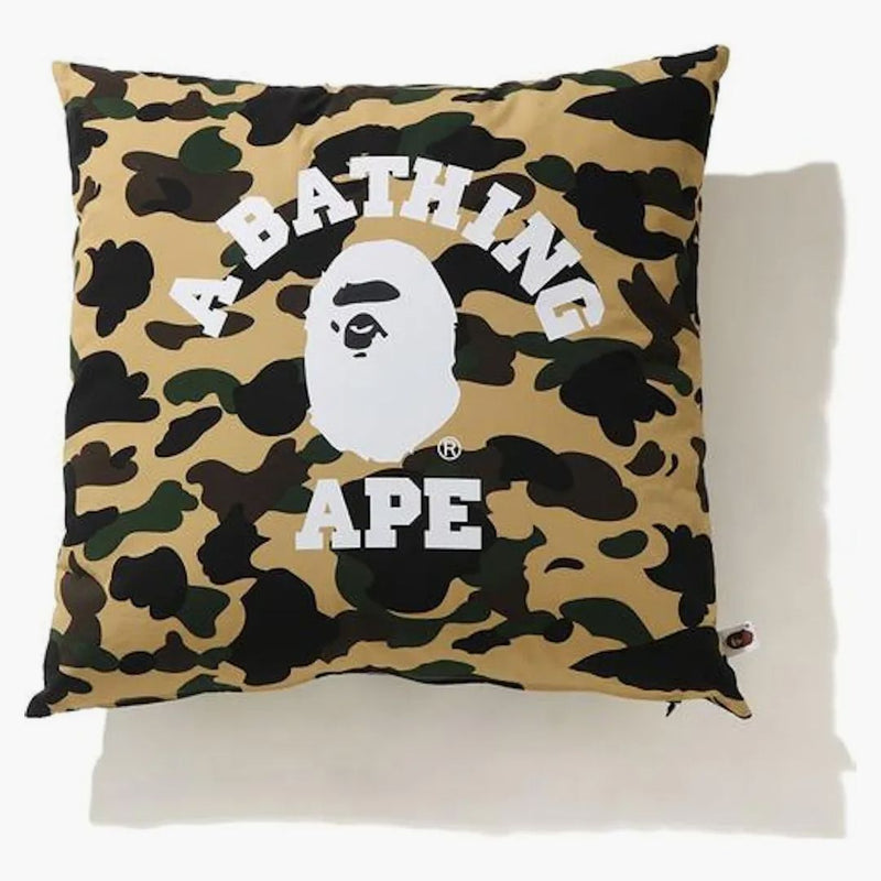 Bape 1st Camo College Square Cushion Yellow