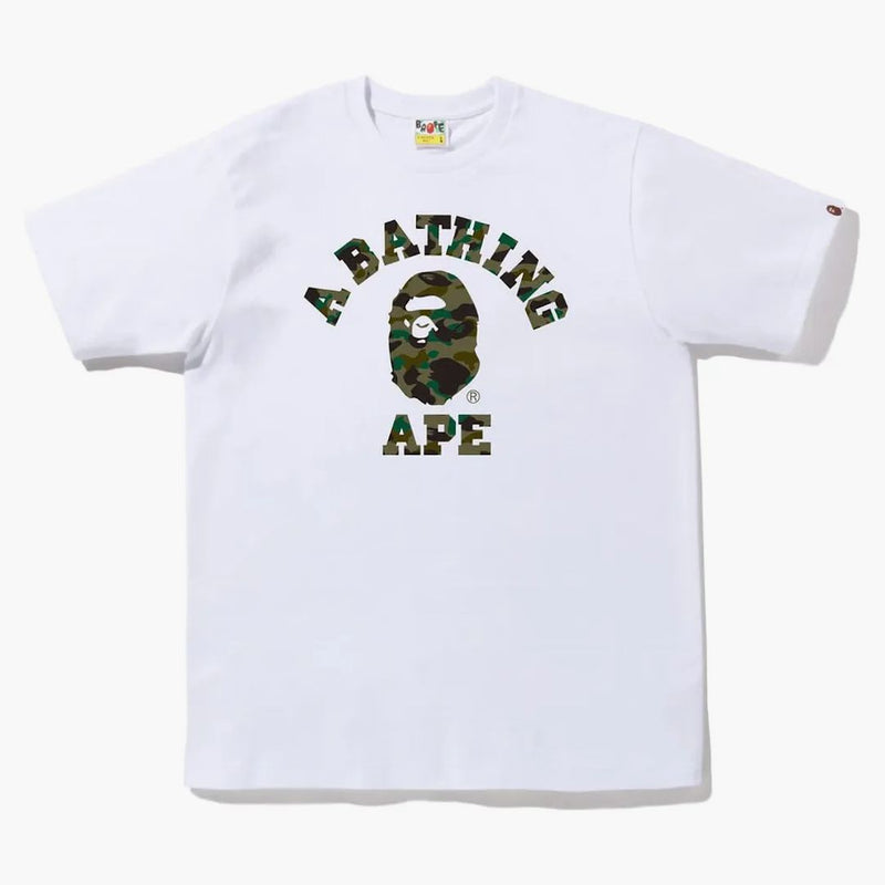 Bape 1st Camo College Tea (FW22) White Green