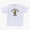 Bape 1st Camo College Tee Tee White/yellow