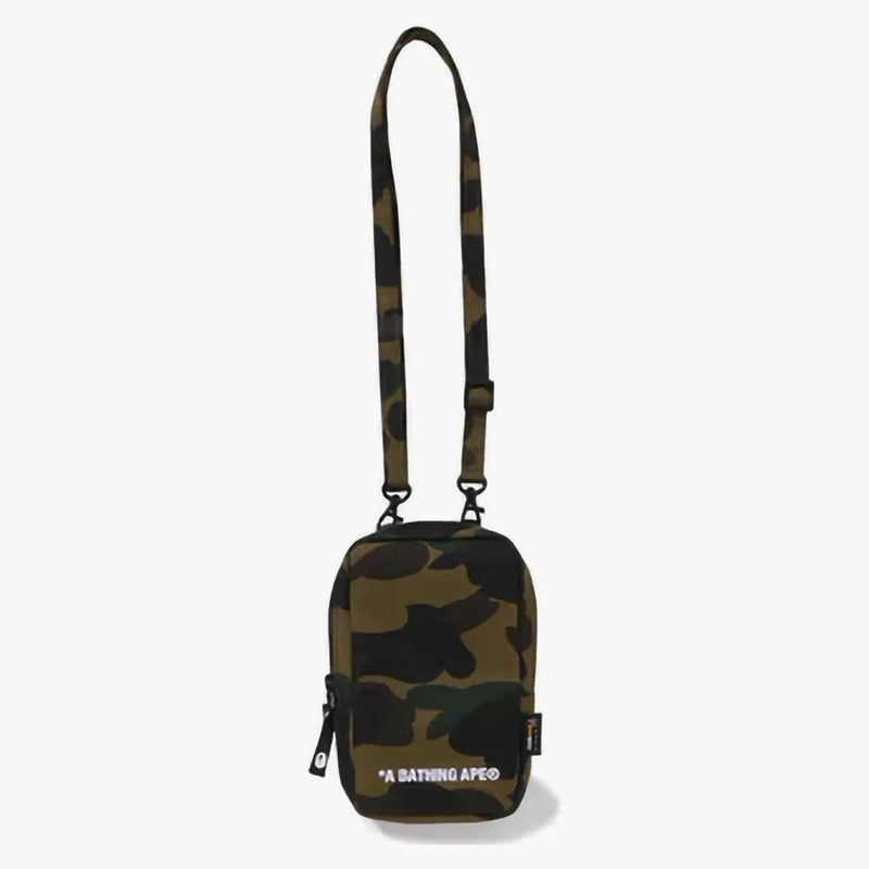 Bape 1st Camo Cordura Phone Shoulder Bag Green