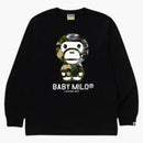 Bape 1st Camo Crazy Baby Milo L/s Tee Tee Black