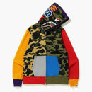 Bape 1st Camo Crazy Shark Full Zip Hoodie Multi