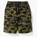 Bape 1st Camo Drawstring Shorts Green