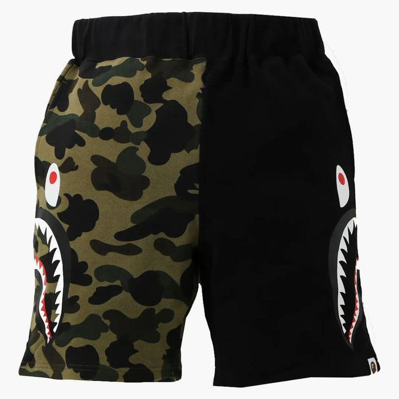 Bape 1. camo polovina boční žraločí potní kraťasy zelené