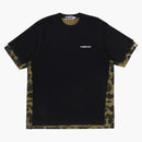 Bape 1st Camo Heavy Washed Blocking Relaxed Fit Tee Black