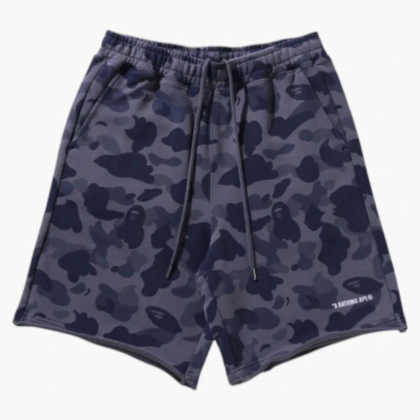 Bape 1st Camo Heavy Washed Relaxed Fit Sweat Shorts Charcoal