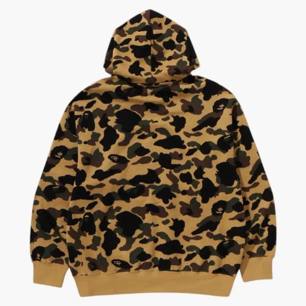 Bape 1. camo jacquard jeden bod uvolněný fit svetr mikina žlutá