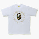Bape 1st Camo Kanji Logo Tee White/Yellow