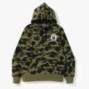 Bape 1st Camo Kanji Pullover Hoodie Green