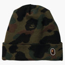 Bape 1st Camo Knit Cap Green