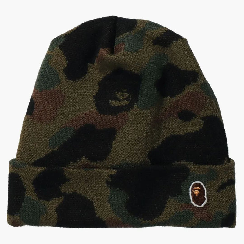 Bape 1st Camo Knit Cap Green