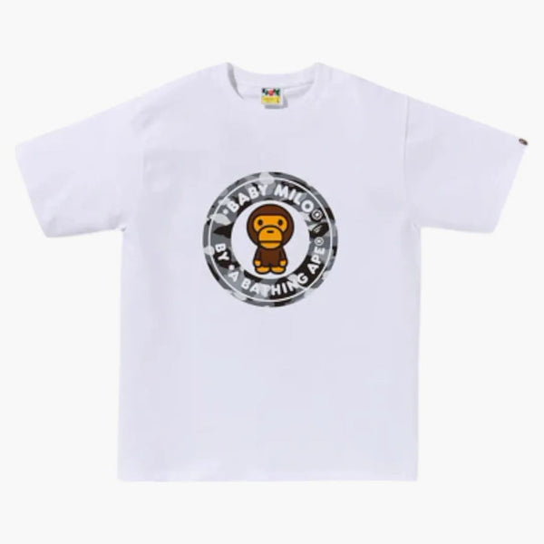 BAPE 1. Camo Milo Busy Busy Works Tea (SS25) Bílá/šedá