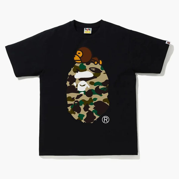 Bape 1st Camo Milo On Big Ape Tee (fw21) Black/yellow