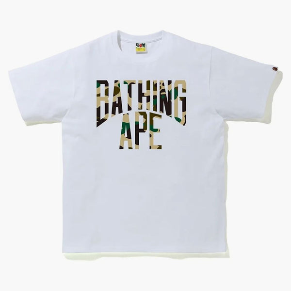 BAPE 1st Camo NYC Logo Tee White/Amarillo
