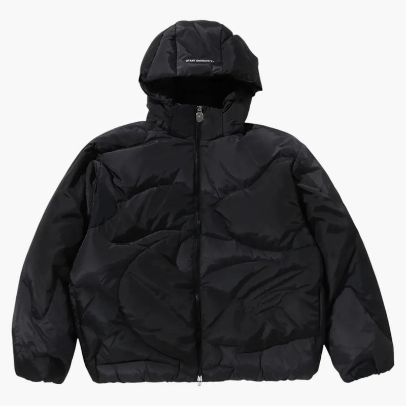 Bape 1. camo nylon down bunda černá