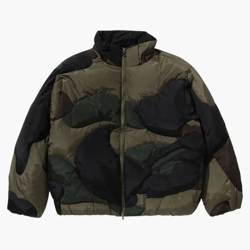 Bape 1. camo nylon down bunda zelená