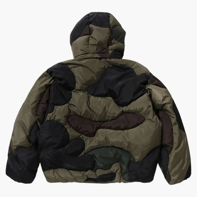 Bape 1. camo nylon down bunda zelená