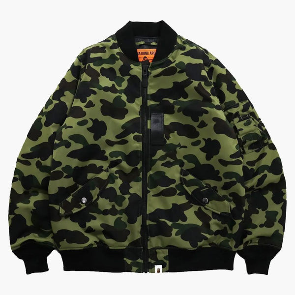 Bape 1st Camo Nylon Till Ma-1 Green
