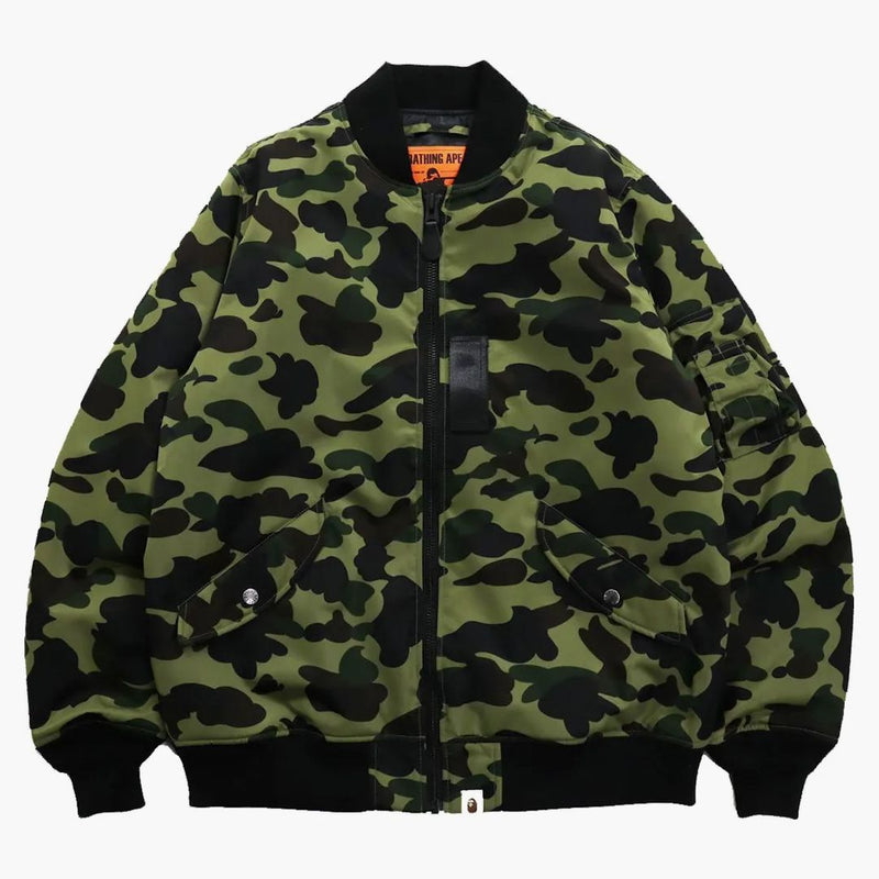 Bape 1st Camo Nylon Till Ma-1 Green