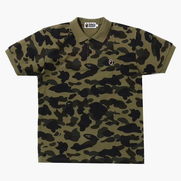 Bape 1st Camo One Point Polo Green