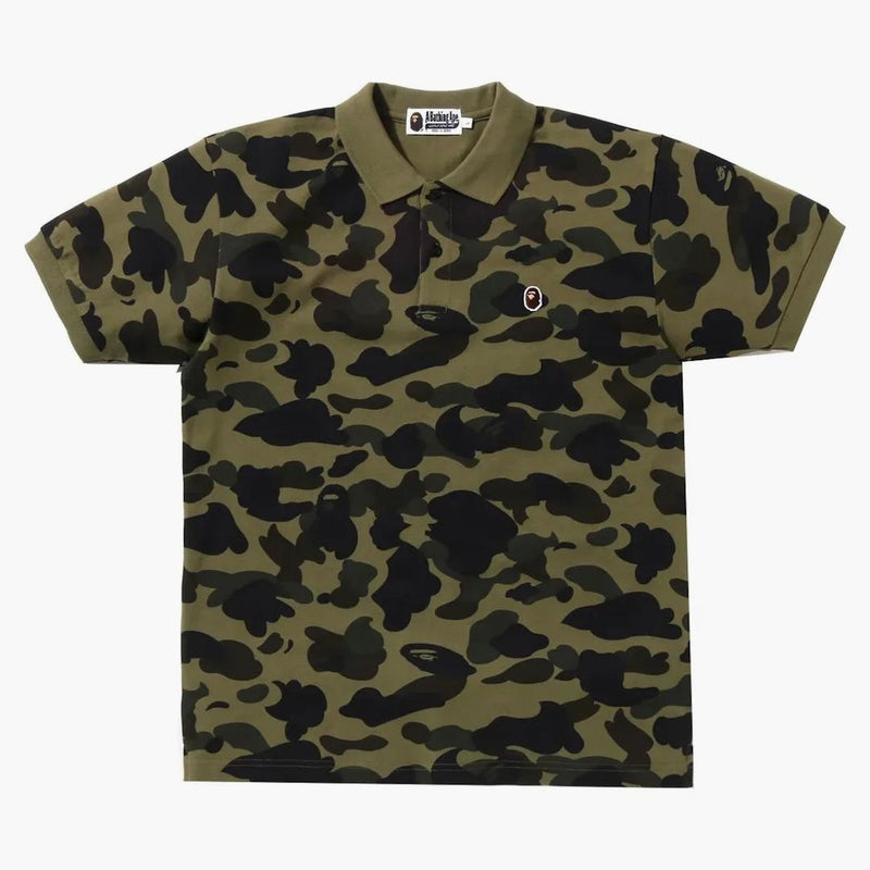 Bape 1st Camo One Point Polo Green