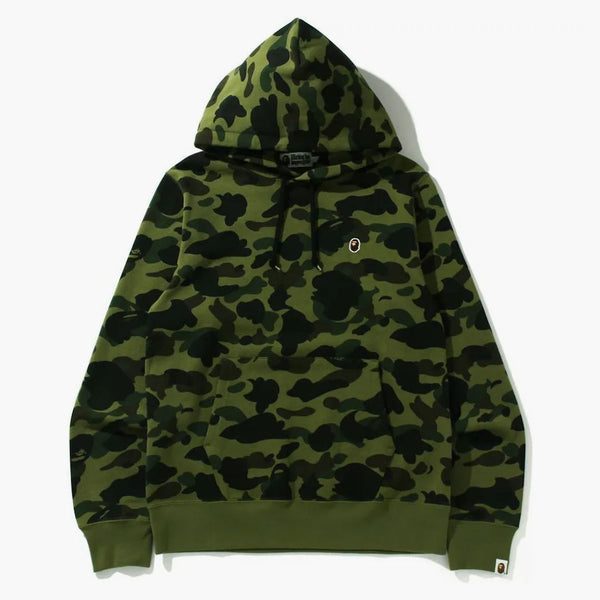 Bape 1st Camo One Point Pullover Hoodie Green