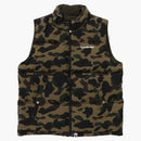 BAPE 1 ° camo reversibile giubbotto down (fw24) verde