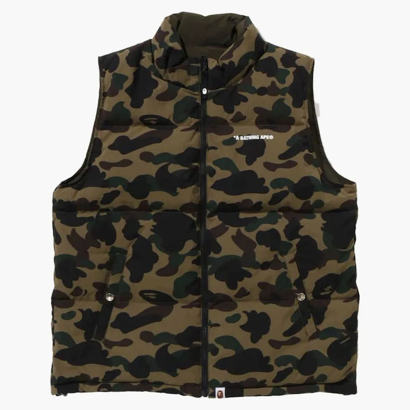 Bape 1st Camo Reversible Down Vest (FW24) Green