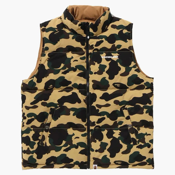 Bape 1st Camo Reversible Down Vest (FW24) Yellow