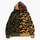 Bape 1st Camo Separate Shark Full Zip Hoodie Green