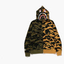 Bape 1st Camo Separate Shark Full Zip Hoodie Green
