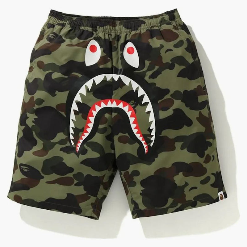 BAPE 1st Camo Shark Beach Pants Green
