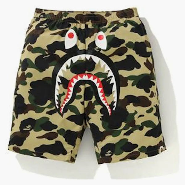 BAPE 1st Camo Shark Beach Pants Yellow